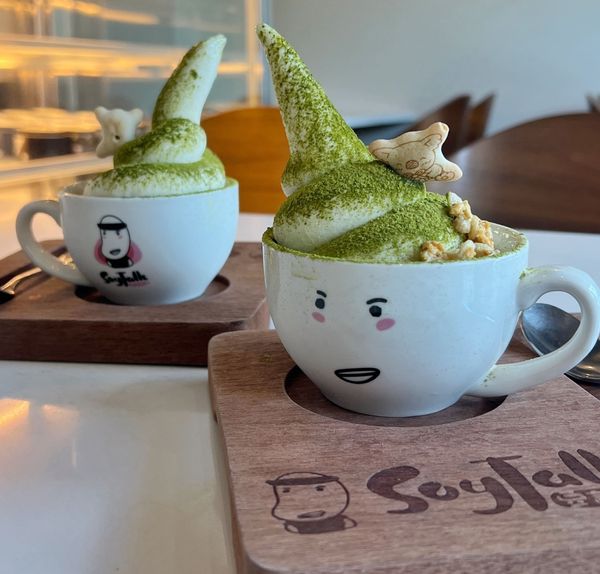 Soytalk matcha soft-serve