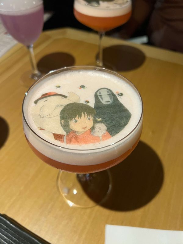 Spirited Away 'Ichigo Cloud' cocktail at Genki Izakaya