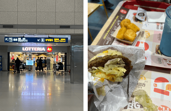 7am breakfast at Lotteria Seoul Station