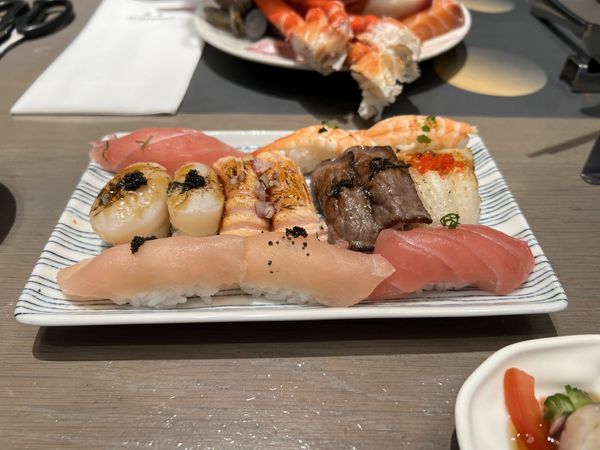 Sushi offerings at INPARADISE