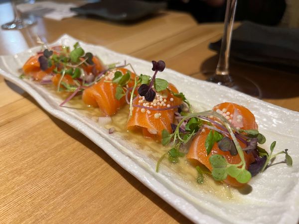 Salmon ceviche at Genki Izakaya