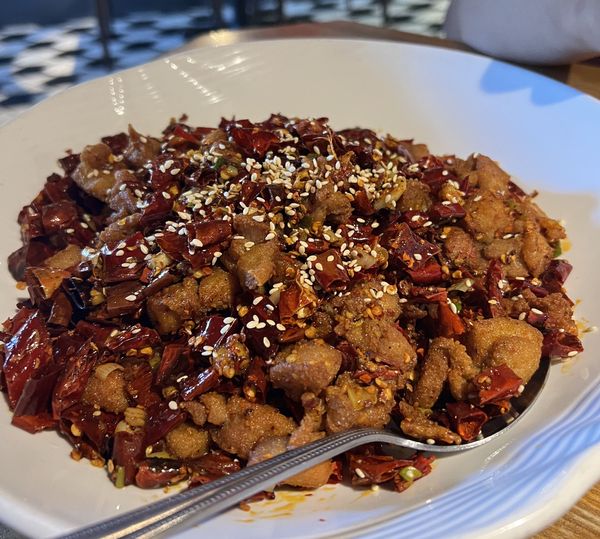 Chongqing Style Spicy Chicken at Ping's Bistro