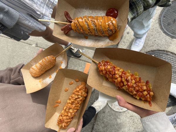 Chungchun rice dog in Downtown Vancouver