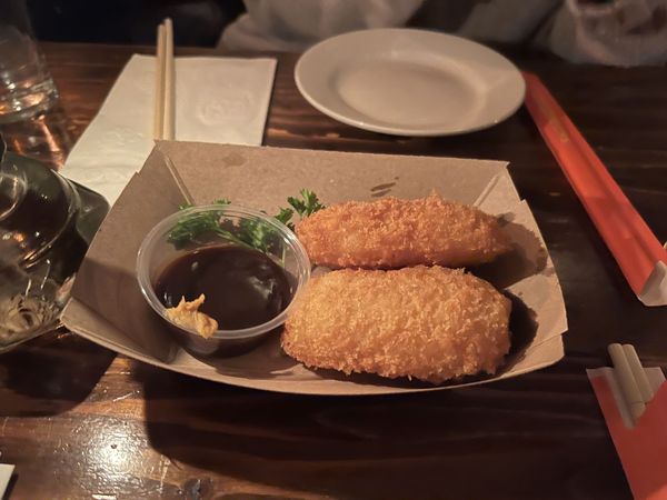 Crab cream croquettes at Tomi Jazz, NYC