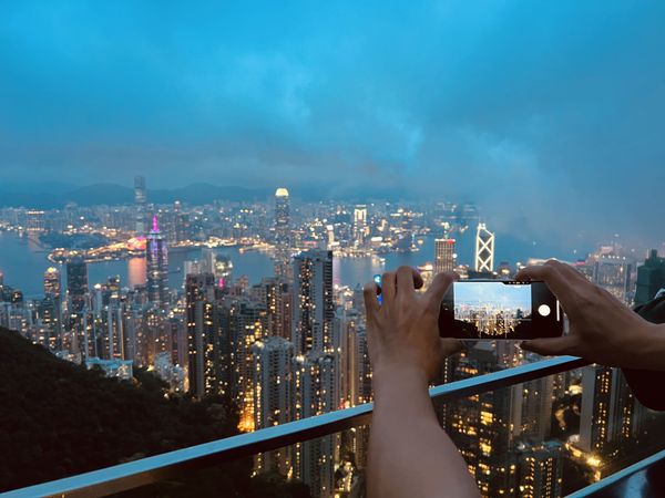 View at the top of Victoria Peak