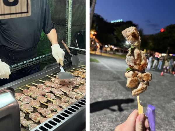 Luodong night market chicken thigh skewers