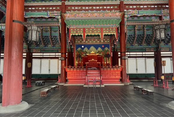 Inside main room of Gyeongbukgung palace